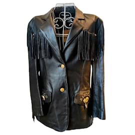 ROCCOBAROCCO Roccobaroco leather jacket Black Golden