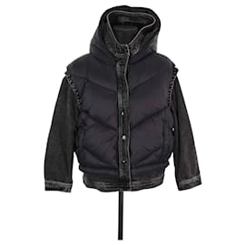 Maje-Cotton down jacket-Black