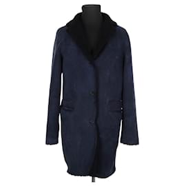 Autre Marque-Leather coat-Blue