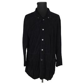 Armani Giacca in pelle nera Nero