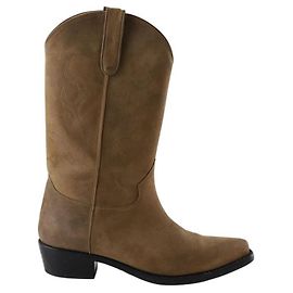 Anine Bing Botas western de couro marrom Marrom