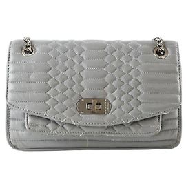 Zadig & Voltaire Borsa a spalla Ziggy XL in pelle grigia Grigio