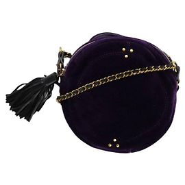 Jerome Dreyfuss Remi Schultertasche aus lila Samt Lila