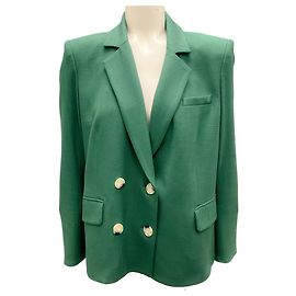 Veronica Beard Forest Green Kona Sateen Dickey Jacket Green