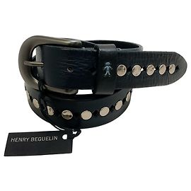 Henry Béguelin Henry Beguelin Nero Monete Washed Cuoio Belt Black