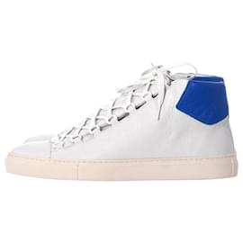Balenciaga-Balenciaga Arena High Sneakers in White Leather-White,Cream