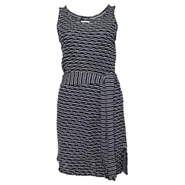 Chanel-Blue and white wrap dress-Blue