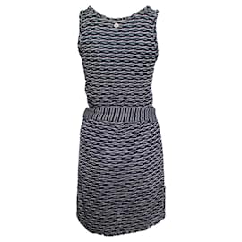 Chanel-Blue and white wrap dress-Blue