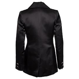 Chanel-silk jacket with embellished buttons-Black