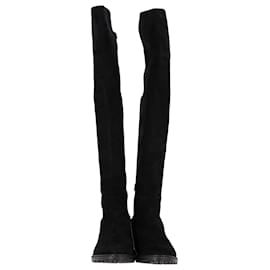 Stuart Weitzman- Stuart Weitzman 5050 Over-The-Knee Boots in Black Suede-Black
