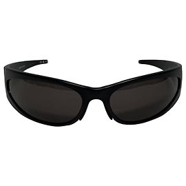 Balenciaga Reverse Xpander 2.0 Rectangle Sunglasses in Black Acetate Black