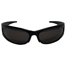 Balenciaga-Balenciaga Reverse Xpander 2.0 Rectangle Sunglasses in Black Acetate-Black