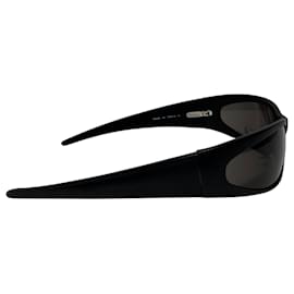 Balenciaga-Balenciaga Reverse Xpander 2.0 Rectangle Sunglasses in Black Acetate-Black