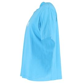 Balenciaga-Balenciaga BB Paris Icon Medium Fit T-shirt in Blue Cotton-Blue,Light blue