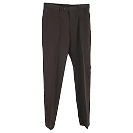 Prada-Prada Straight-Leg Trousers in Brown Polyamide-Brown