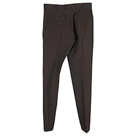 Prada-Prada Straight-Leg Trousers in Brown Polyamide-Brown