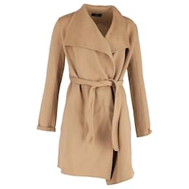 Joseph-Joseph Belted Coat in Beige Wool-Beige