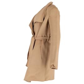 Joseph-Joseph Belted Coat in Beige Wool-Beige