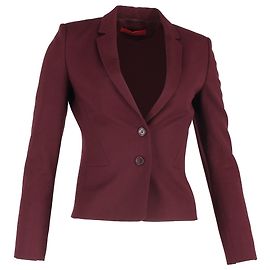 Hugo Boss Blazer de un solo botón en lana burdeos Boss Roja Burdeos