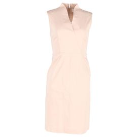 Difena Etuikleid von Hugo Boss aus rosa Polyester Braun Pink