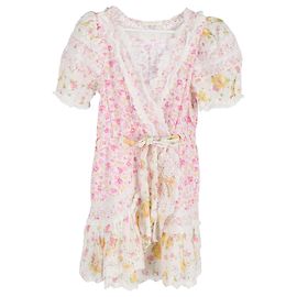 Robe mini à imprimé floral avec bordure en crochet Belen de LoveShackFancy en coton multicolore Multicolore