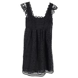 Robe mini en dentelle Temperley London en coton Noir