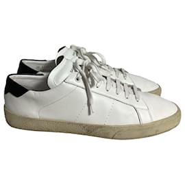 Saint Laurent-Saint Laurent Court Classic Trainers in White Leather-White