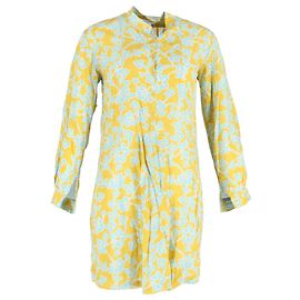 Abito camicia floreale Diane von Furstenberg in cotone giallo Giallo