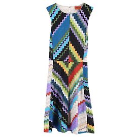 Missoni Zig-Zag Patterned Knit Sleeveless Dress in Multicolor Viscose Multiple colors