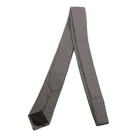 Christian Dior-Christian Dior Gray Silk Cravat-Brown