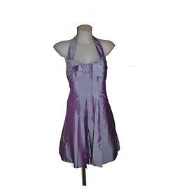 Vestido de seda Luisa Spagnoli com estola lavanda Lavanda