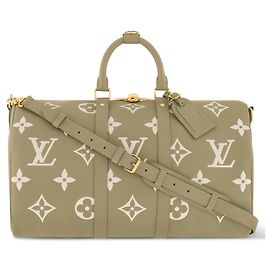 Louis Vuitton LV Keepall bandoulière 45 em couro verde Verde