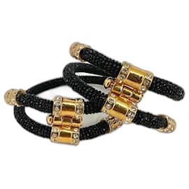 Dior-Snake bangles by Gianfranco Ferre-Black,Golden,Other,Gold hardware