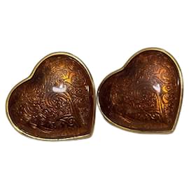 Yves Saint Laurent-Yves Saint Laurent earrings-Brown