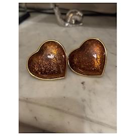 Yves Saint Laurent-Yves Saint Laurent earrings-Brown