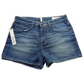 Shorts de algodão azul Mauro Grifoni Azul