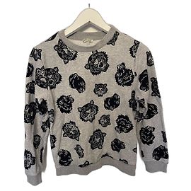Kenzo Mädchen Pullover aus Baumwolle Grau Dunkelblau 12 Jahre Grau Marineblau