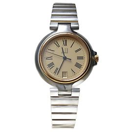 Alfred Dunhill Relógio de quartzo retrô, Dunhill Millenium ref. 6 QMSM Swiss Made Prata Dourado