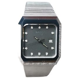 Autre Marque Relógio de quartzo retrô, Rado DiaStar ref. 129.0116.3 Swiss Made Preto Prata