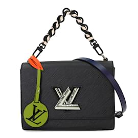 Louis Vuitton-Louis Vuitton Epi Twist MM Chain Shoulder Bag-Black