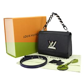 Louis Vuitton-Louis Vuitton Epi Twist MM Chain Shoulder Bag-Black