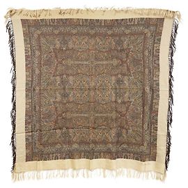 Großer Paisley-Schal von Christian Dior Rot Mehrfarben Beige Orange