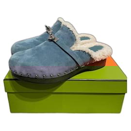 Hermès-Clogs-Blue