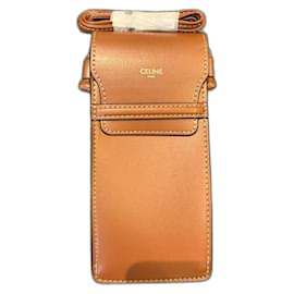 Céline Clutch Tasche Leder Camel Kamel