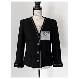 Chanel-New Coco Brasserie Black Tweed Jacket 38 FR-Black