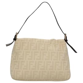 Fendi-Sac à bandoulière Mamma Baguette en toile Zucca FENDI beige Auth 107611-Beige
