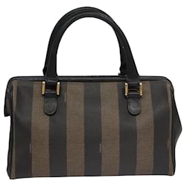 Fendi-Sac à main en toile Pecan FENDI marron noir Auth yk16568-Marron,Noir