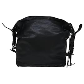 Balenciaga-BALENCIAGA The Giant Day Shoulder Bag Leather Black 141175 Auth 106192-Black