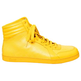 Gucci-Tênis de cano alto Gucci-Amarelo