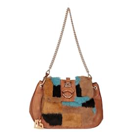 Dolce & Gabbana-Dolce & Gabbana Multicolor Leather Shoulder Bag - 2000s-Multiple colors
